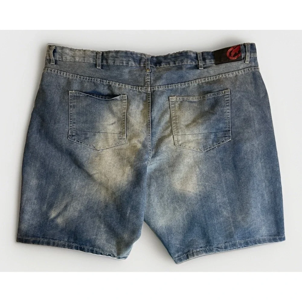 Ecko Unltd Denim Raw 72 Shorts Men's Size 50 Blue Relaxed Baggy Y2K Hip‎ Hop